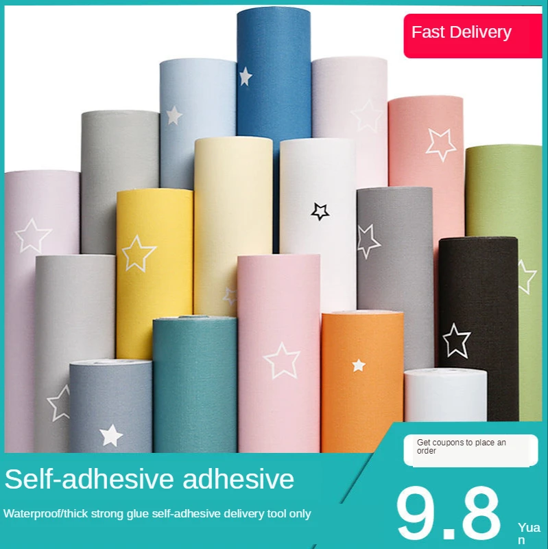 

10M living room bedroom furniture PVC waterproof wall stickers home decoration removable vinyl multicolor self-adhesive wallpape
