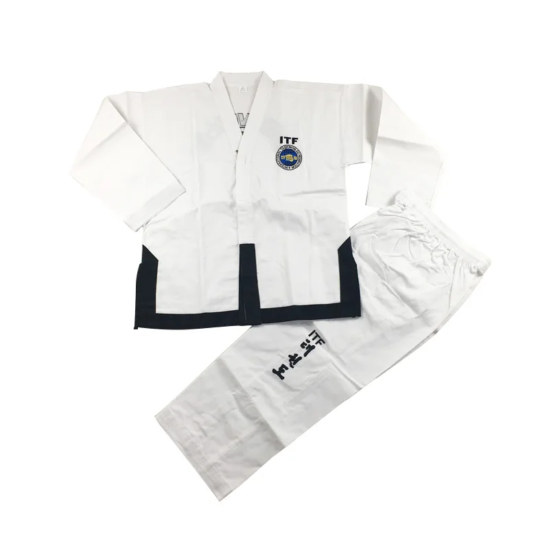 

Taekwondo Dobok Standard ITF Uniform For Master Assistant Exquisite Embroidery Taekwondo Suit 보조 코치 유니폼