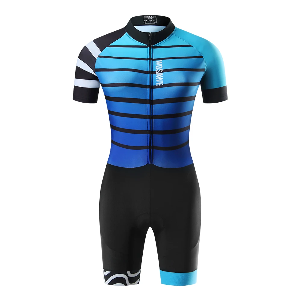 New Women's Triathlon Short Sleeve Warm Cycling Jersey Sets Skinsuit Maillot Ropa Ciclismo Bicycle Clothing Bike Shirts Jumpsuit