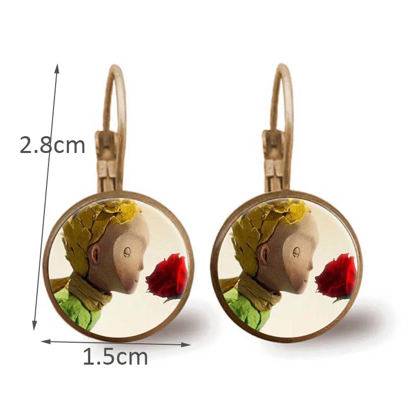 The Little Prince Style Teardrop Earrings Anime The Little Boy with Fox Friendship Drop Earrings Jewelry for Girls Ladi