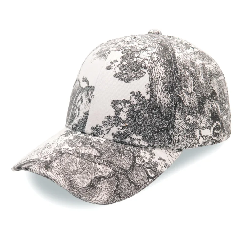 Luxury Outdoor Sport Baseball Cap Spring Summer Floral Print Adjustable Men Women Caps Fashion Hip Hop Hat