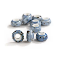 15#10pcs Special Round Retro Big Hole Ceramic Porcelain Bead Pendant Jewelry Making Beads Handmade Materials Bracelet Z036