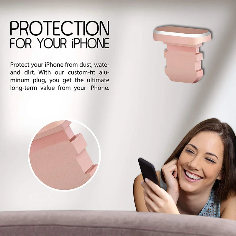 5 шт./лот Пылезащитная заглушка Мобильный телефон Аксессуары Гаджеты для Iphone 11 12 Pro Xs Max X Xr 8 7 Plus 6 6s 5 Se Usb крышка металлический 5 видов цветов