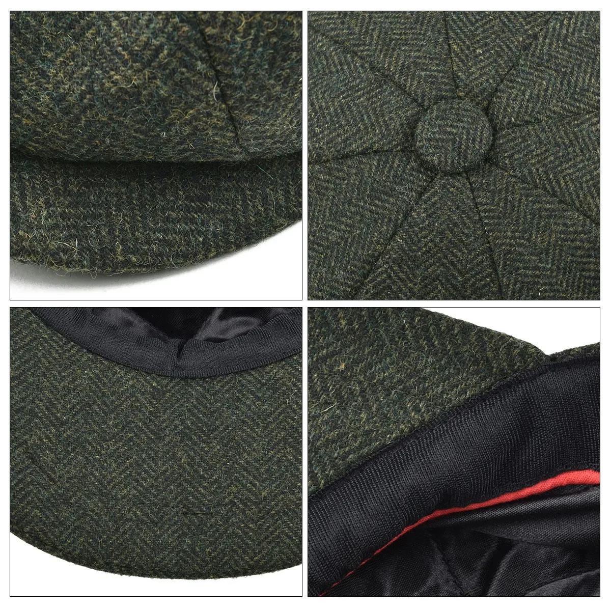 BOTVELA Wool Tweed Newsboy Cap Herringbone Men Women Gatsby Retro Hat Driver Flat Cap Classic Design High Quality Cap for Male