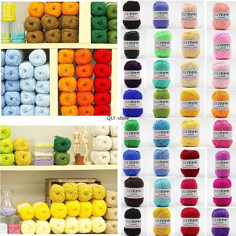 25g Soft Cotton Knitted hand LOT Craft Baby Yarn 4PLY soft Sweater Knitting NEW Colorful Wool  Colours Crochet Supersoft