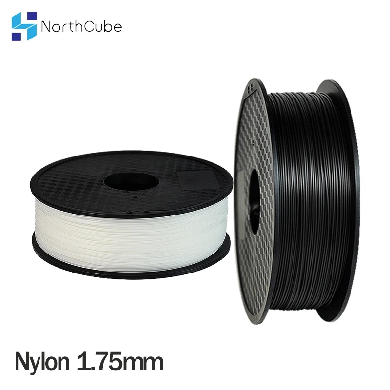 NorthCube PA Nylon 3D Printer Filament 1.75mm 1KG High Tensile Strength 3D Printer Material, Nylon Black White Natural