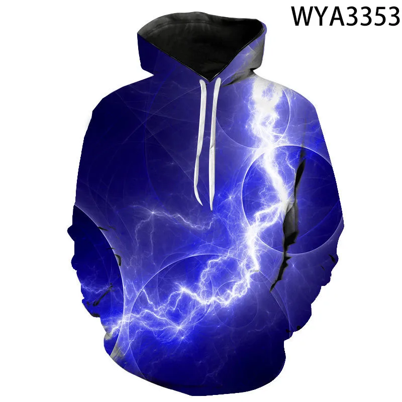 

3D Printed New Lightning Hoodies Men Women Children Streetwear Sweatshirts Boy Girl Kids Pullovers Long Sleeve Casual Tops