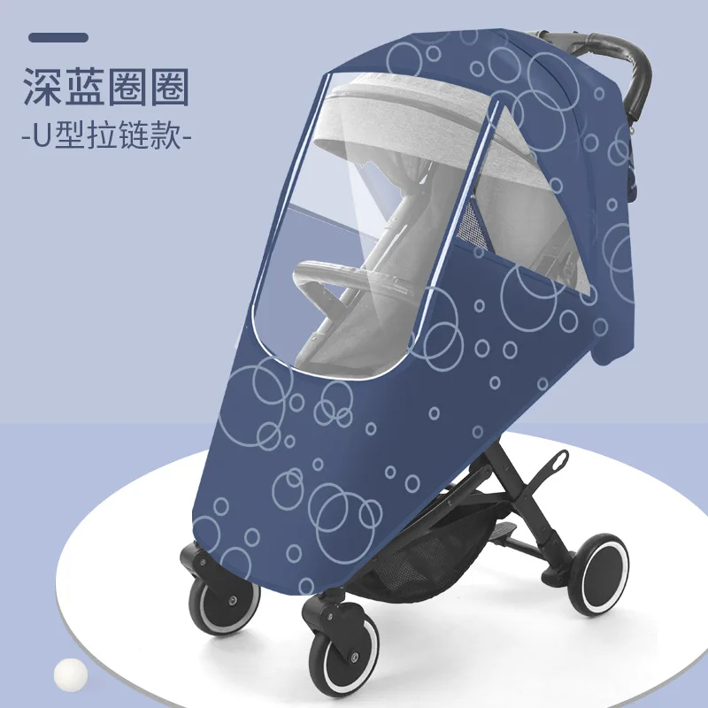 Universal Stroller Rain Cover Waterproof Wind Dust Shield Baby Stroller Pushchair Pram Newborn Stroller Protection Zipper Open