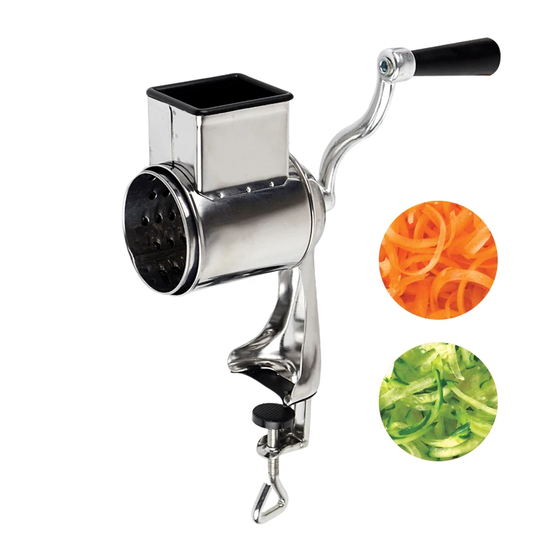 Rotary Grater Food Mills Nut Grinder With 5 Drum Blade for Cheese Grating and Nuts Grinding Vegetable Shredding Fruits Slicer