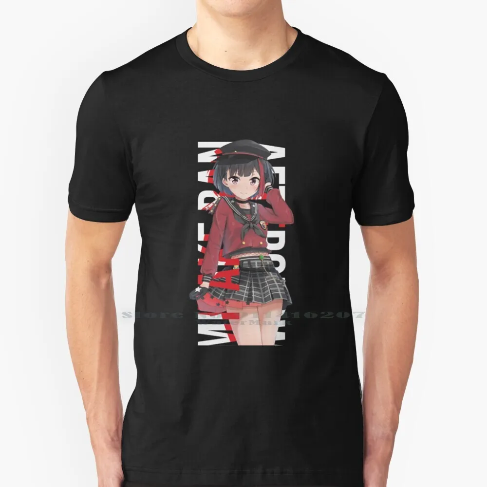 Ran Mitake 100% Cotton T Shirt Anime Afterglow Bandori Bang Dream Girls Band Party Ran Mitake Mitake Ran Tee Short Sleeve Long