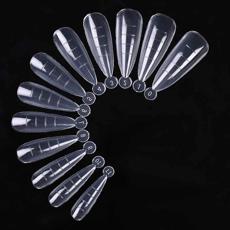 60Pcs Dual Nail Forms Extension Tips Mold Quick Buliding False Nails Short Almond Acrylic Upper Forms Diy Art Manicure Tool