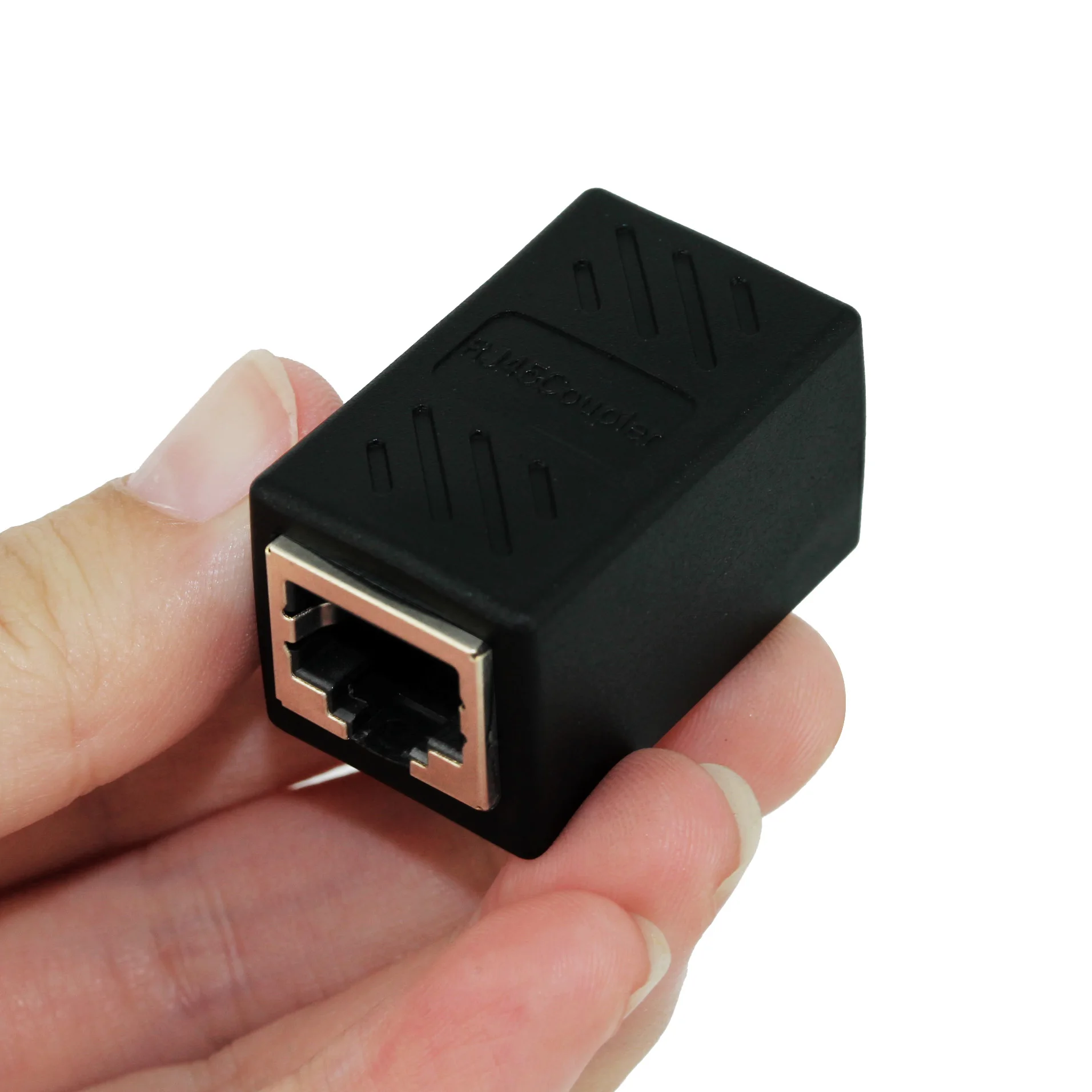 OULLX RJ45 żeński do żeńskiego sieć portowa Ethernet z głowicą transferu złącze rozdzielacz RJ45 łącznik adaptera gniazdo CAT5 CAT6