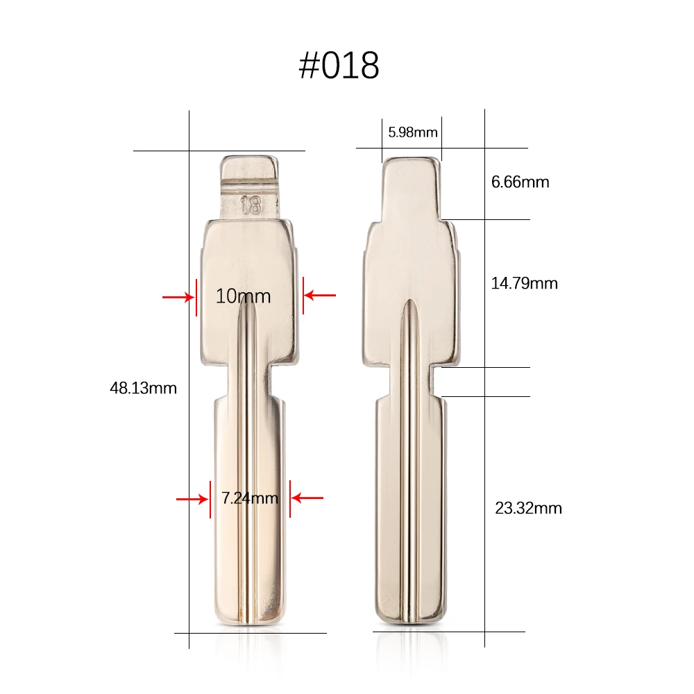 10Pcs No.18 Uncut HU58 Flip KD Key #18 Blade For BMW E36 E39 E38 E63 E83 E53 1 2 3 Series Folding Key Blank Auto Blade