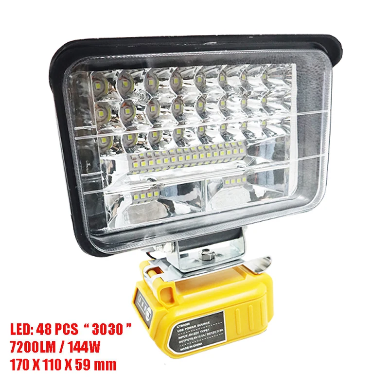 60W 5A Konverter Adapter USB Ladegerät Für DeWalt 20V 18V Lithium-Batterie 12V DC Ausgang Kompatibel elektrische Geräte Auto Lampe – Detail 10