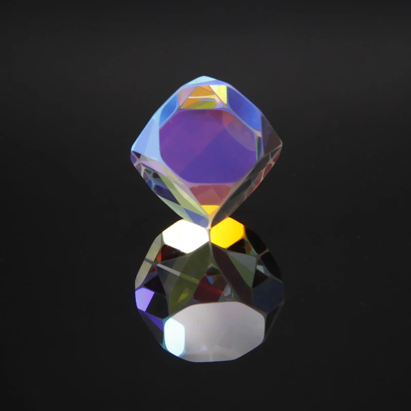 Sun Catcher XCube RGB Prism Creative Dice Shape الزجاج البصري تزيين الهدايا