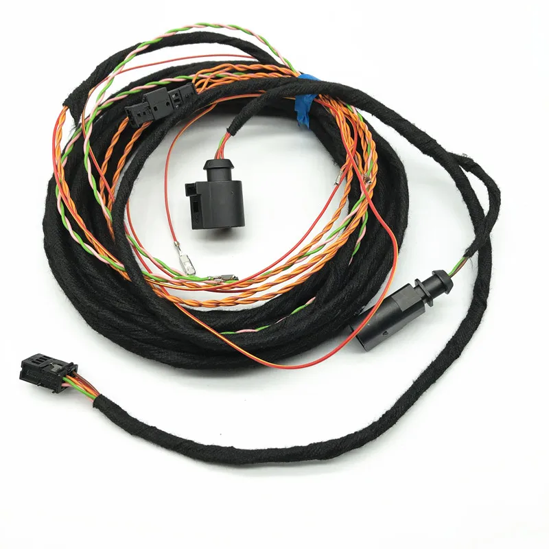 Car Emblem rear view camera dynamic trajectory parking Reversing camera RVC wiring harness Cable For VW Golf 8 MK8