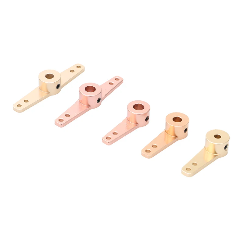 2PCS 3mm/4mm/5mm Landing Gear Steering Servo Arm Horn Aluminum Single/Dual Rocker Arms for RC Fixed Wing Drone/Boat Rudder Parts