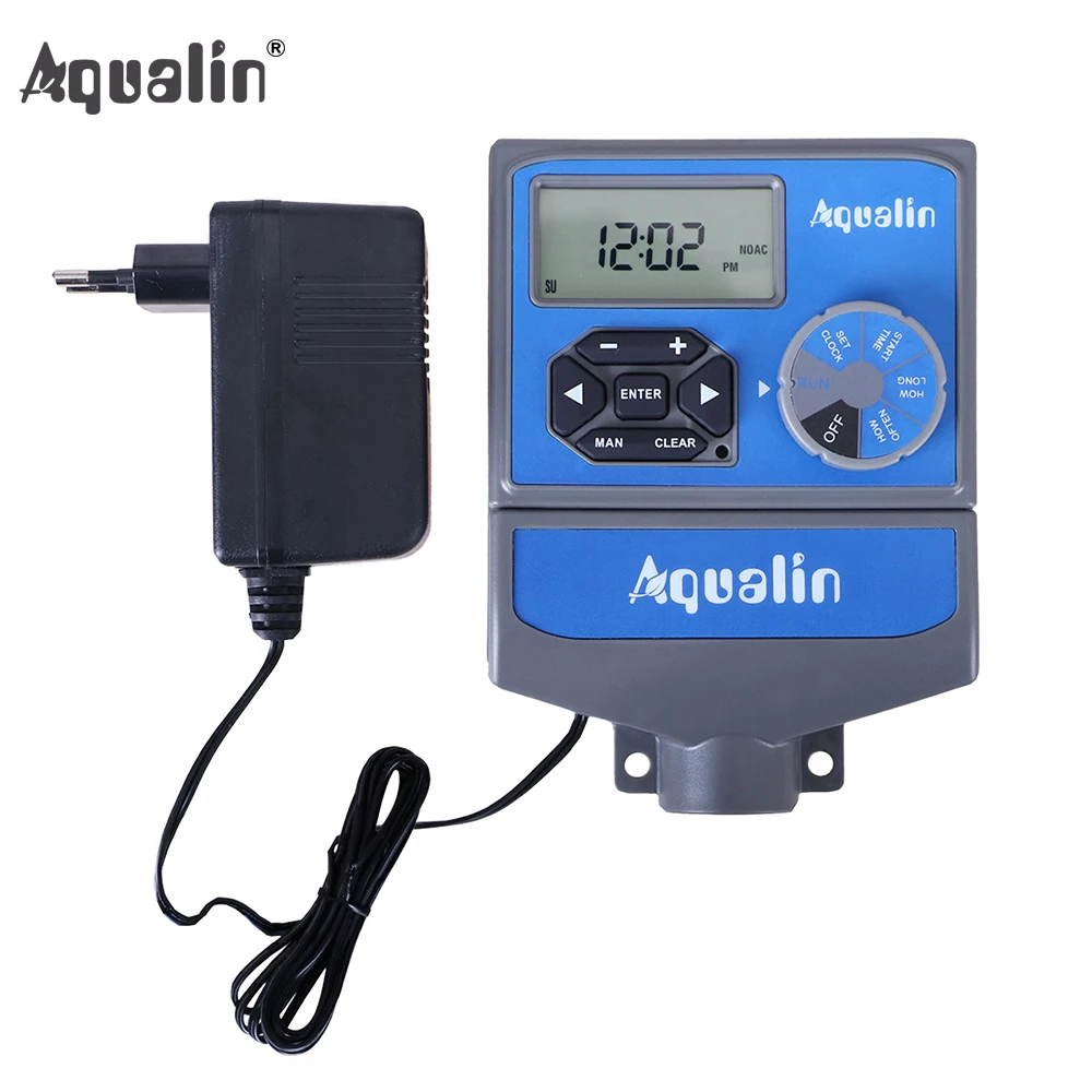 8 Stations Garden Automatic Irrigation AC 230V Input Controller Water Timer Watering System with EU standard  Transformer #10468