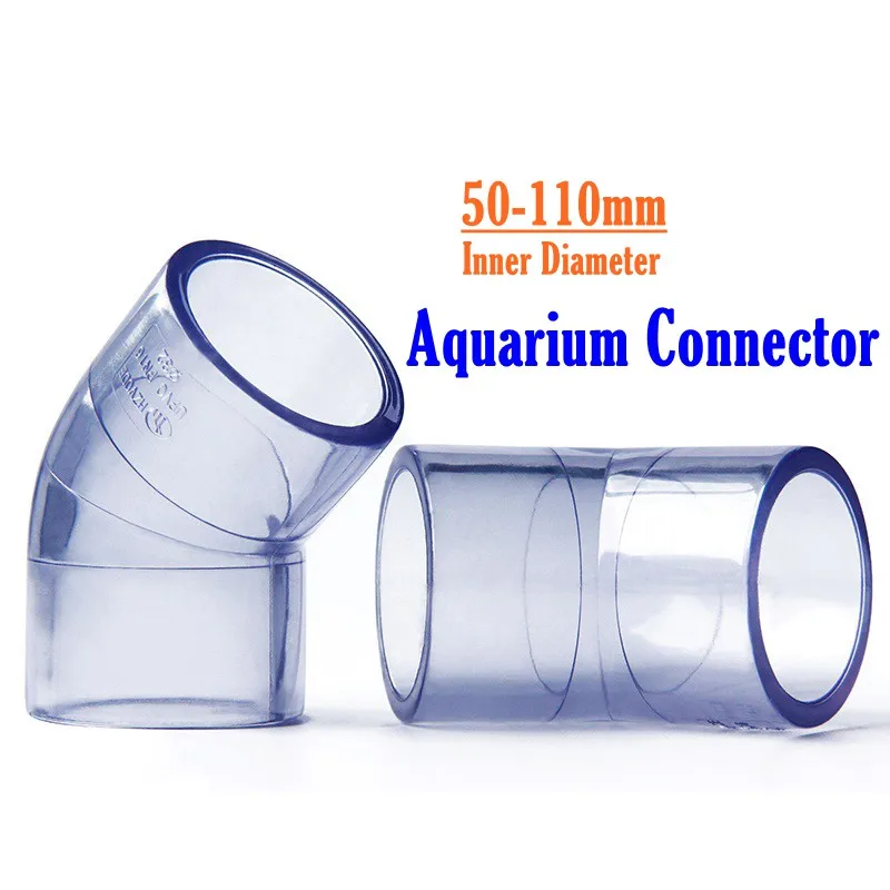 

1pc 50-110mm Transparent PVC Connector UPVC Elbow Joints Aquarium Fish Tank DIY Tools Garden Irrigation Water Pipe Connectors