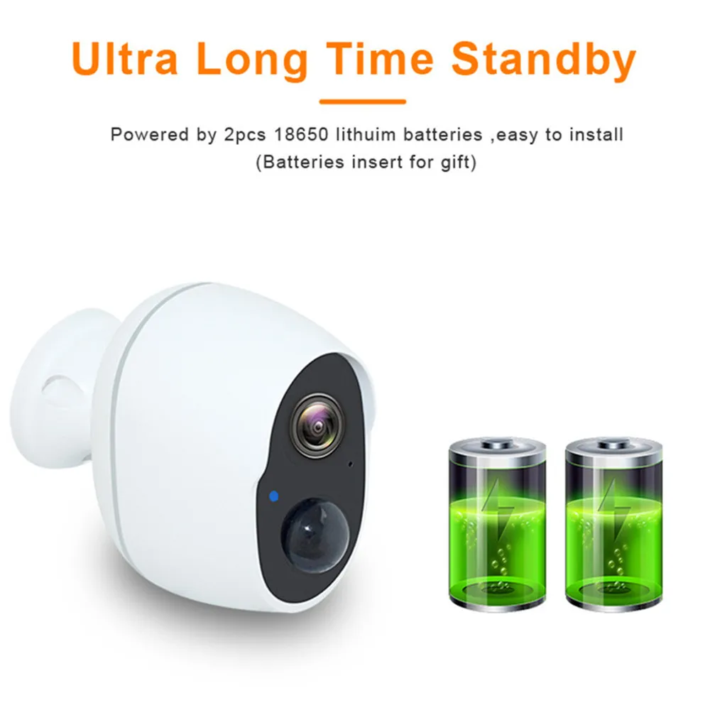 2MP 1080P  Tuya APP AI Humanoid Motion Detection Battery Power Wireless IP Dome Camera Intercom Baby Monitor YCC365