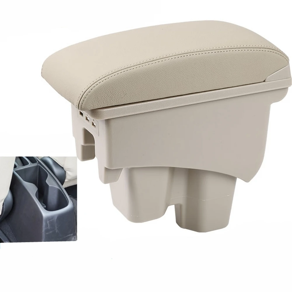 For Honda New City armrest box USB Charging heighten Double layer central Store content cup holder ashtray accessories