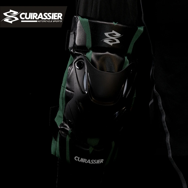 Cuirassier-Protector de rodilla para motocicleta, Protector de rodilla para Motocross, Snowboard, carreras, esquí, protección de cuerpo de rodillo,