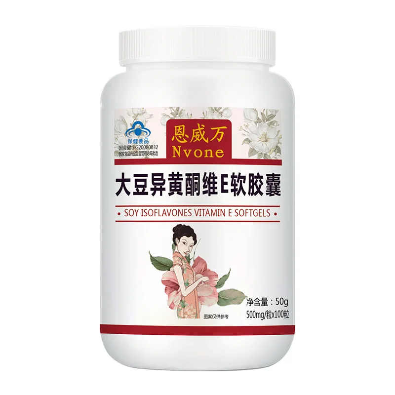 CN Health food Nvone Soy isoflavones vitamin E softgels 500 mg 100 pcs