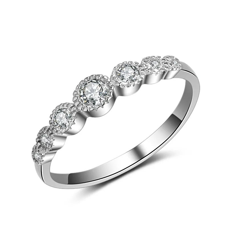 Anillo de compromiso de moissanita para mujer, de plata 100% 925, anillos de marca de diamante originales, joyería sencilla