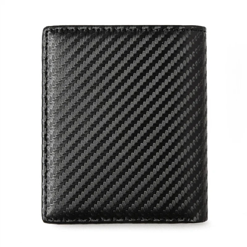 2024 New Customized Fashion Wallet Bussiness Card Holder Carbon Fiber Leather Men Wallet Money Purse ID Card Holder Money Wallet