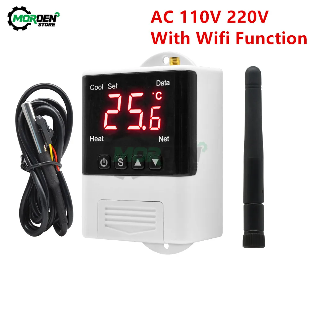 DTC1200 DTC2210 DTC1110 AC 110V 220V Digital WIFI Thermoregulator Thermostat Temperature Controller Cooling Heating Switch