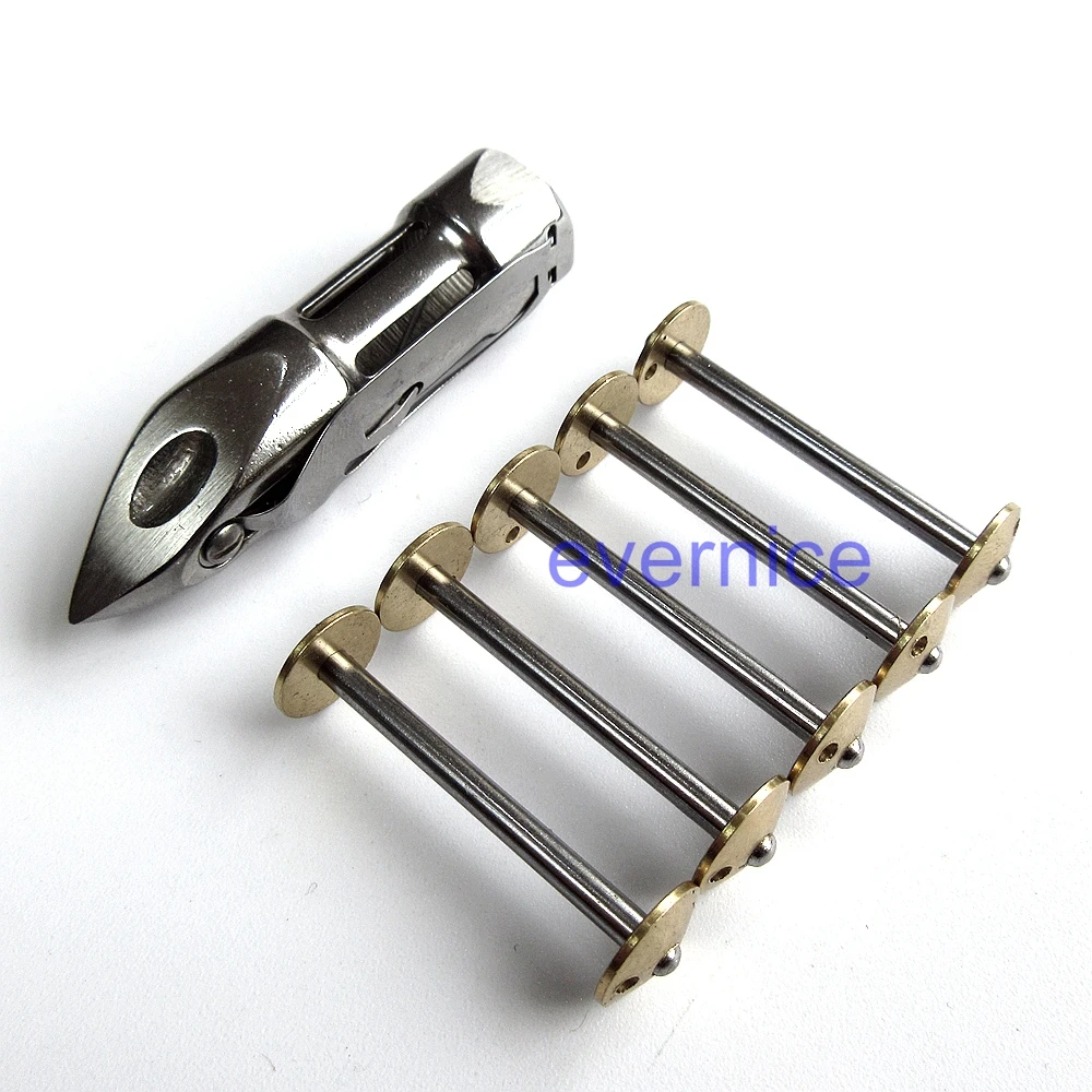 5 PCS BOBBINS & 1 VS SHUTTLE BOBBIN CASE FOR SINGER 27,28,127,128 TREADLE SEWING