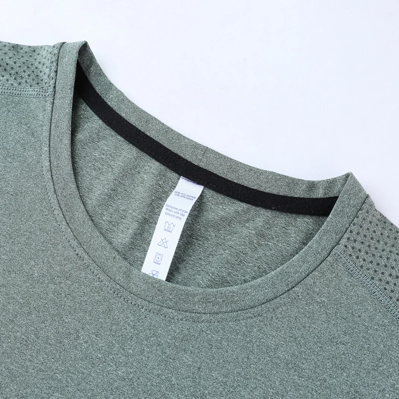 Men New Sport Long Sleeve Quick Dry Thin Autumn Running Gym Shirt Sportswear Prints Joggings Workout Top Male Training Tshirt