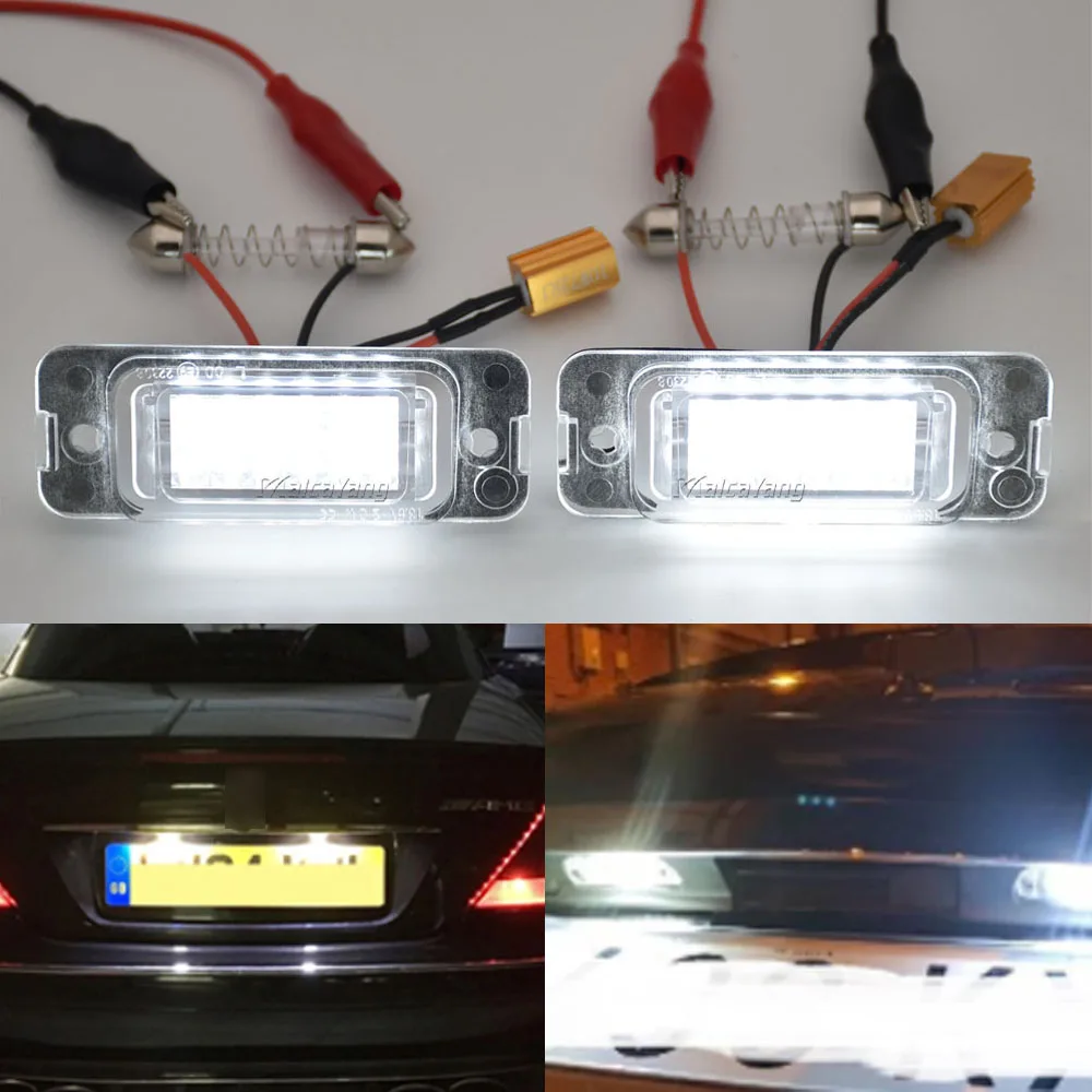 Hight Quality For Mercedes Benz ML350 W251 R300 S400 GL450 No Error LED White License Plate Lights For R-Class W251 ML-Class