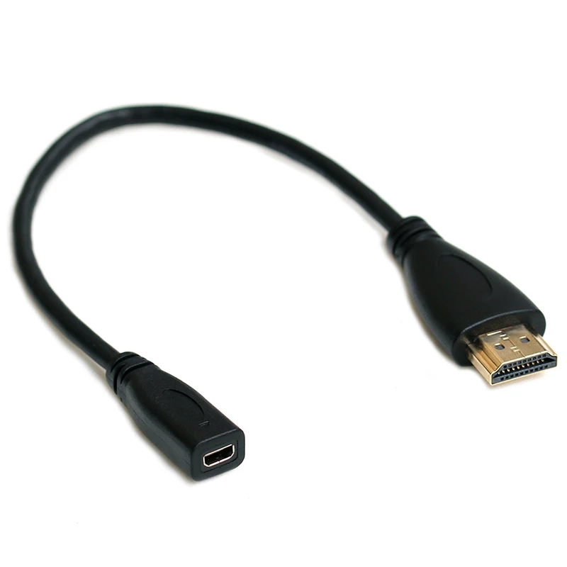 20cm D Type Female Micro HD-compatible  to  A Type Male Adapter Cable for Tablet Cell Phone