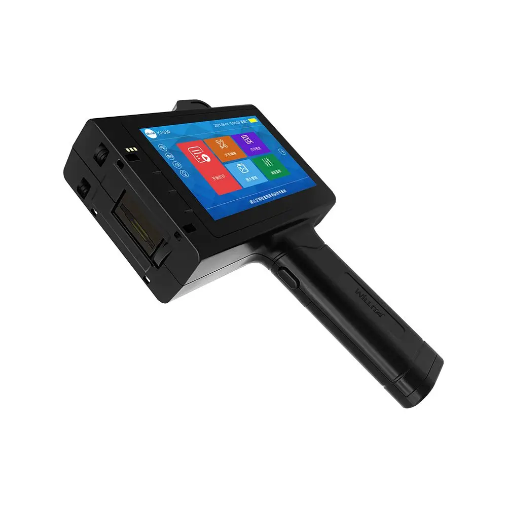 Imagem -03 - Luz Portátil Handheld Impressora a Jato de Tinta Capacitivo Inteligente 4.3 Polegada Uso da Tela de Toque para Qr-código de Barras Data S10 Novo 25.4 mm