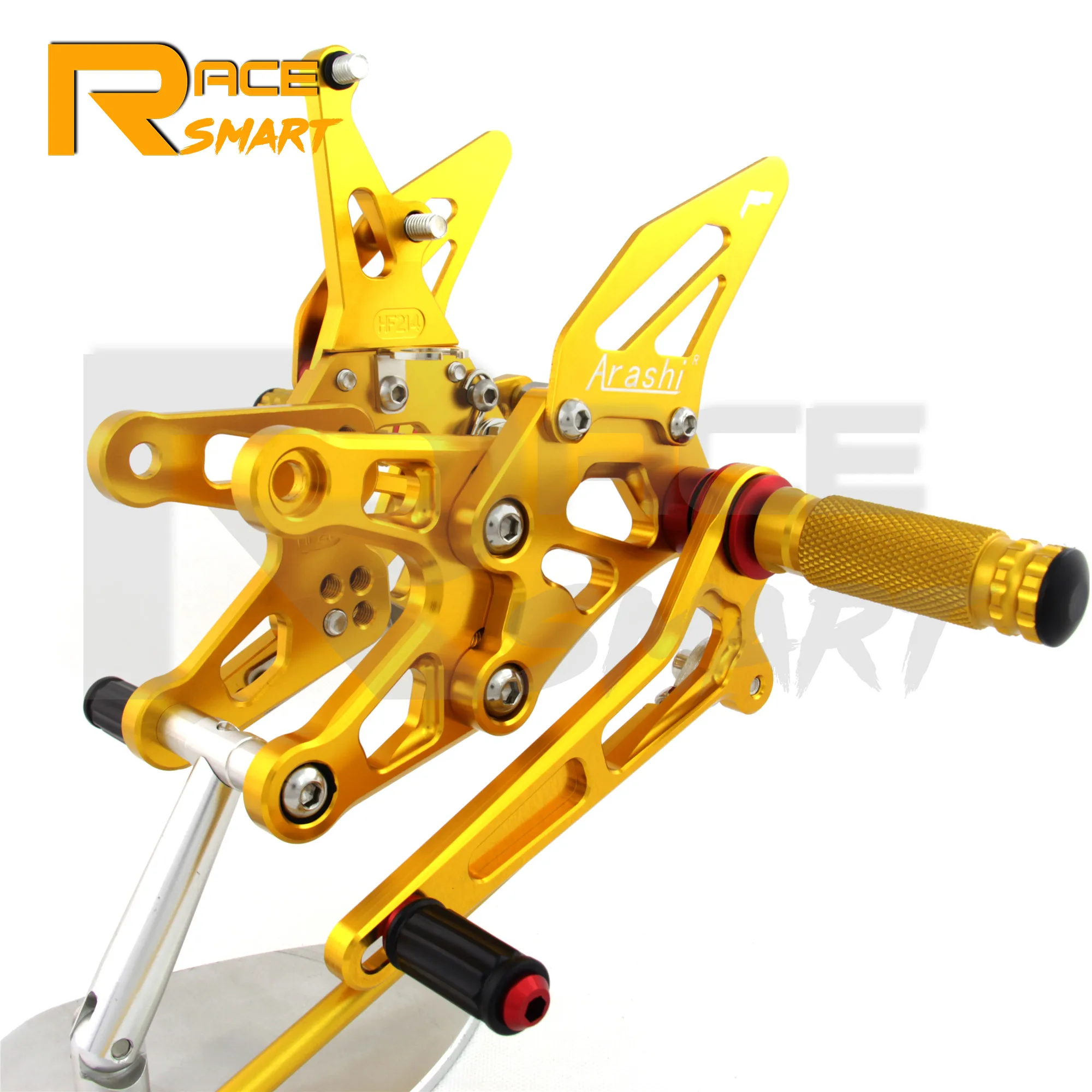 Motorcycle CNC Adjustable Rearset Rear Footrests Foot Pegs Pedal For KAWASAKI ZX-10R ZX1000 2006 2007 ZX10 R ZX1000 06 07 Gold