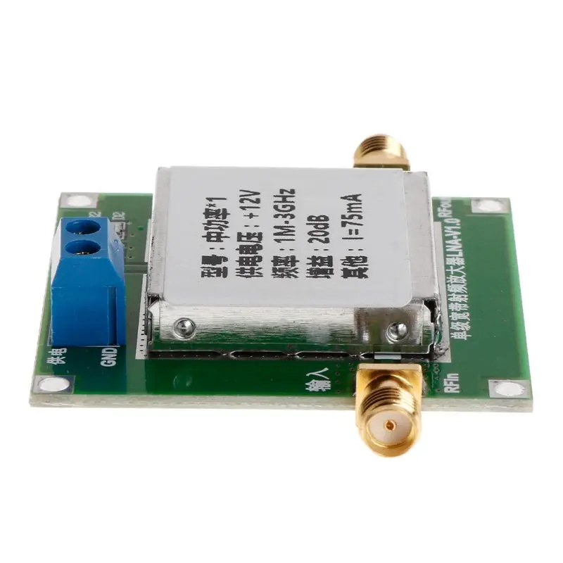 Módulo Amplificador de Baixo Ruído Banda Larga Lna rf de 20db com 2023 Ghz e 3000mhz Uhf e Vhf Novo 2.4