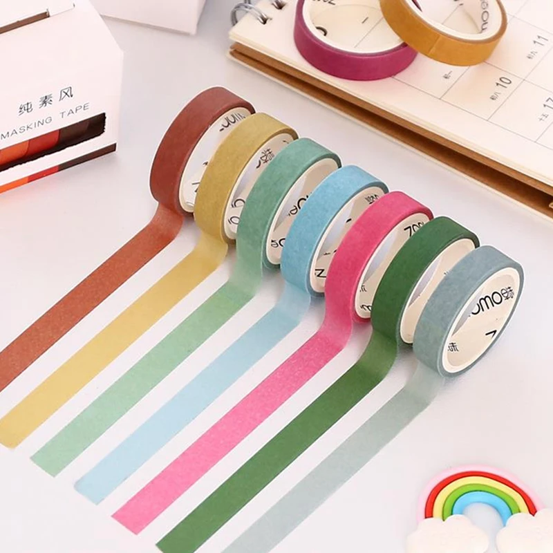 5 sztuk/partia Fall Rainbow taśma maskująca Washi zestaw rzemiosła i Scrapbooking papier wystrój japoński papiernicze artykuły biurowe naklejki