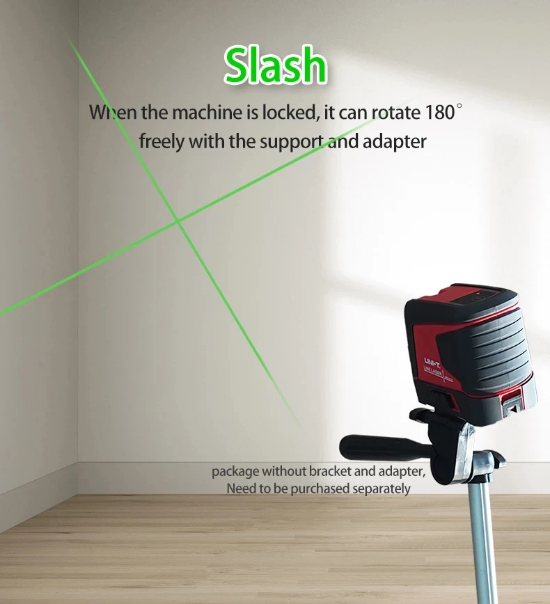 UNI-T LM570LD-II Lines Laser Level Green Beam Self-Leveling Vertical Horizontal Cross Line Layout Measuring Instrument