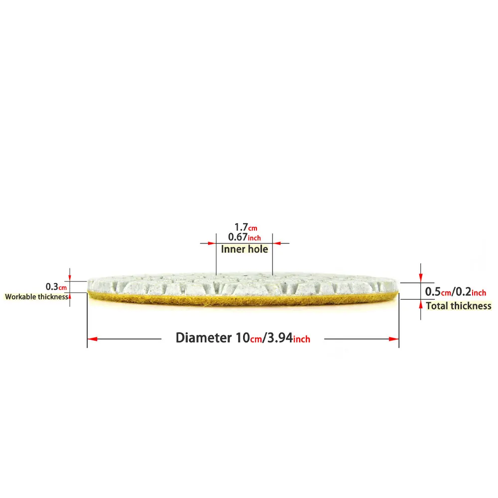 4 Inch 100mm Diamond Polishing Pads 3 Steps Dry or Wet Use Marble Granite Stone Abrasive Wheels For Angle Grinder Disc