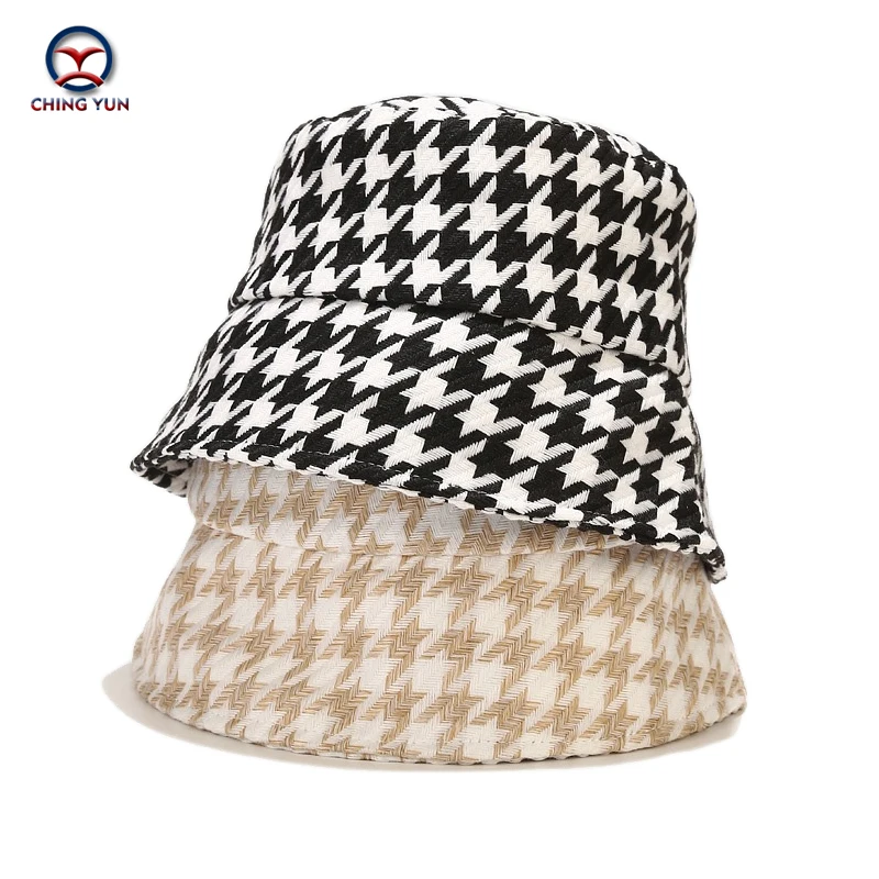 

New Hat autumn and winter Plaid rough pattern intensification Leisure beach fishermanhat men and women keep warmr elaxation hats