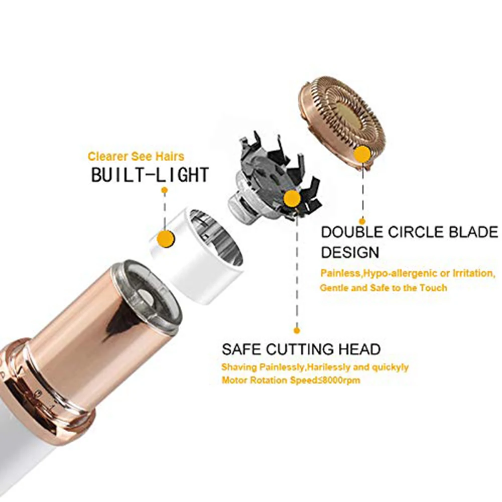 2022 Cơ Thể Mặt Cổ Chân Mini Tông Đơ Cắt Lông Mày Di Động Điện Tẩy Son Môi Hình Không Đau An Toàn Thân Dụng Cụ Máy Tẩy Nhổ Lông