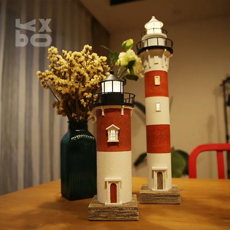 American retro lighthouse handmade small light bar/home decoration nostalgic creative craftart