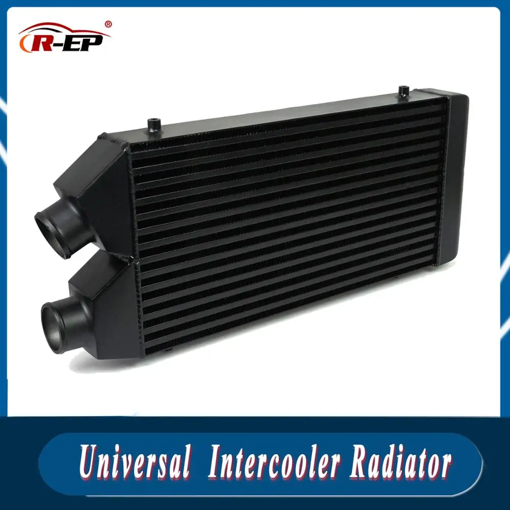 

Intercooler Radiator 530*280*70mm One Side Aluminum Bar Plate Structure Cold Air Intake Radiator Outlet Turbo Car