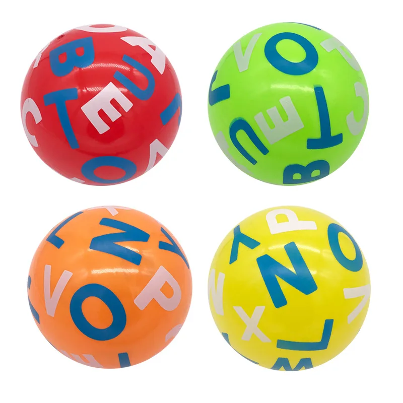 22CM Eco-Friendly Children Inflatable Toys Soccer Ball Solid Color Indoor And Outdoor Bouncing Balls Cartoon Kids Toy Wholesale