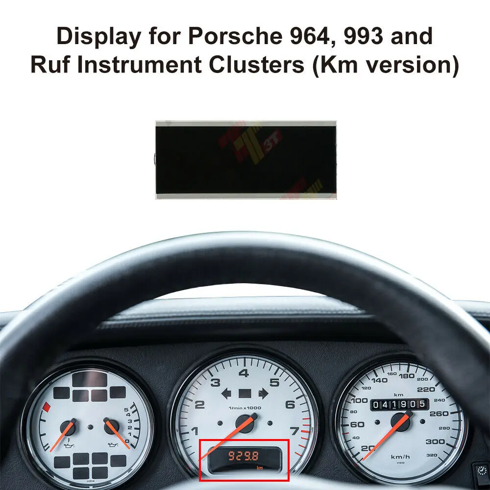 

Dashboard LCD Screen for Porsche 964, 993 and Ruf Instrument Clusters