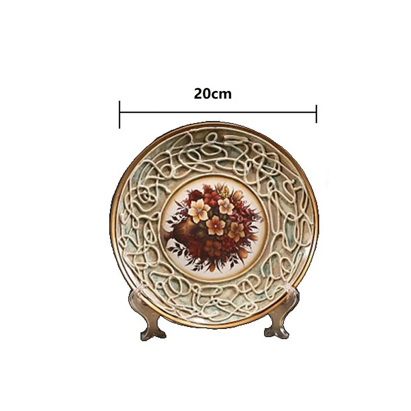 Ceramic Decorative Wobble Plate Arrangement, Living Room Entrance Ornaments, Home Decorations, 20cm, W3747