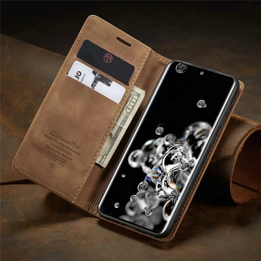 Matowy skórzane etui z klapką pokrywa dla Samsung A71 A51 A70 A50 A40 A30 A20 A10 portfel etui S21 5G S20 Ultra uwaga 10 Plus S10 S10e S9 S8 S7