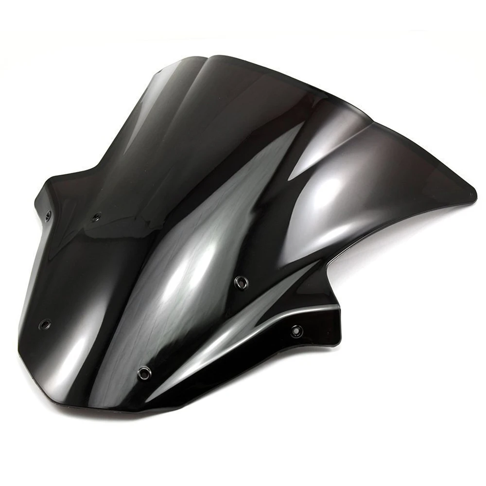 

Motorcycle Black Double Bubble Windscreen Windshield Screen ABS Shield Fit For Kawasaki Ninja ZX10R 2011-2015