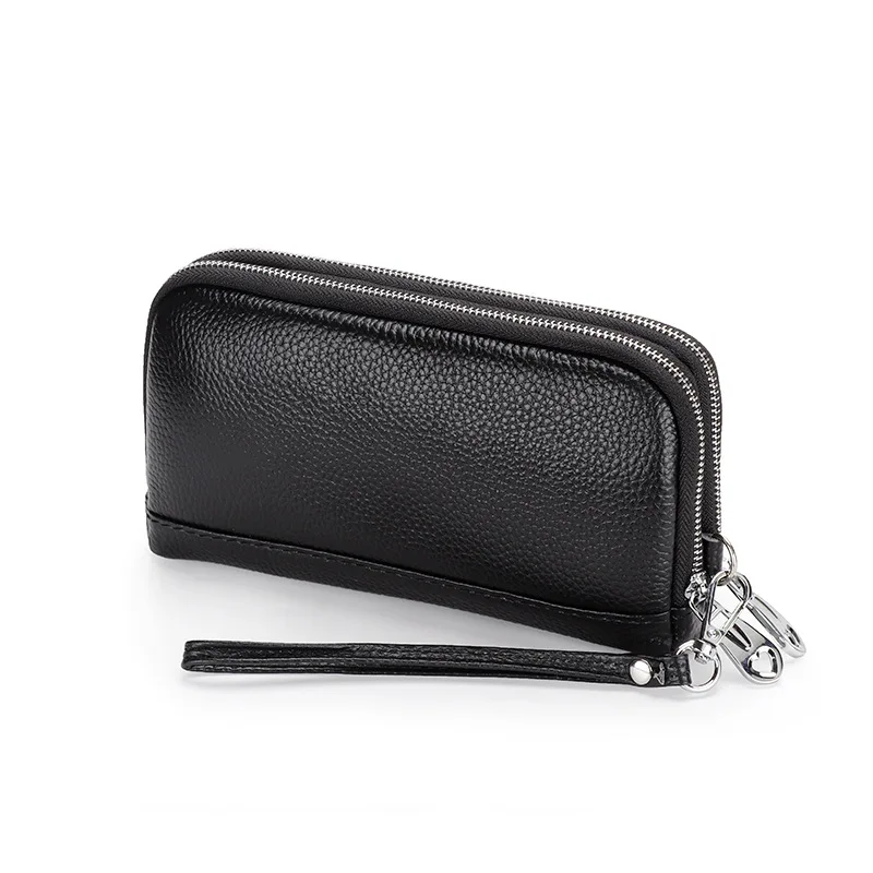 Brand Genuine Leather Women Wallets Long Zipper Wallet big capacity Ladies Clutch Bag Female Luxury Cowhide Purse Phone Bag